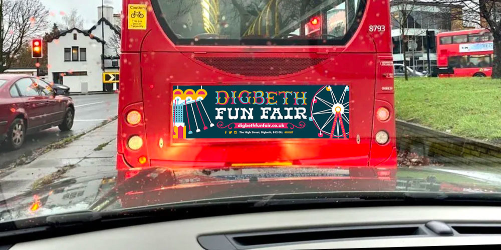 Digberth Fun Fair Bus Advert